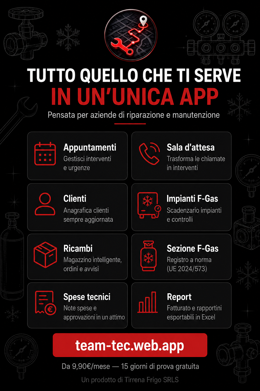 Team Tec in un'unica app