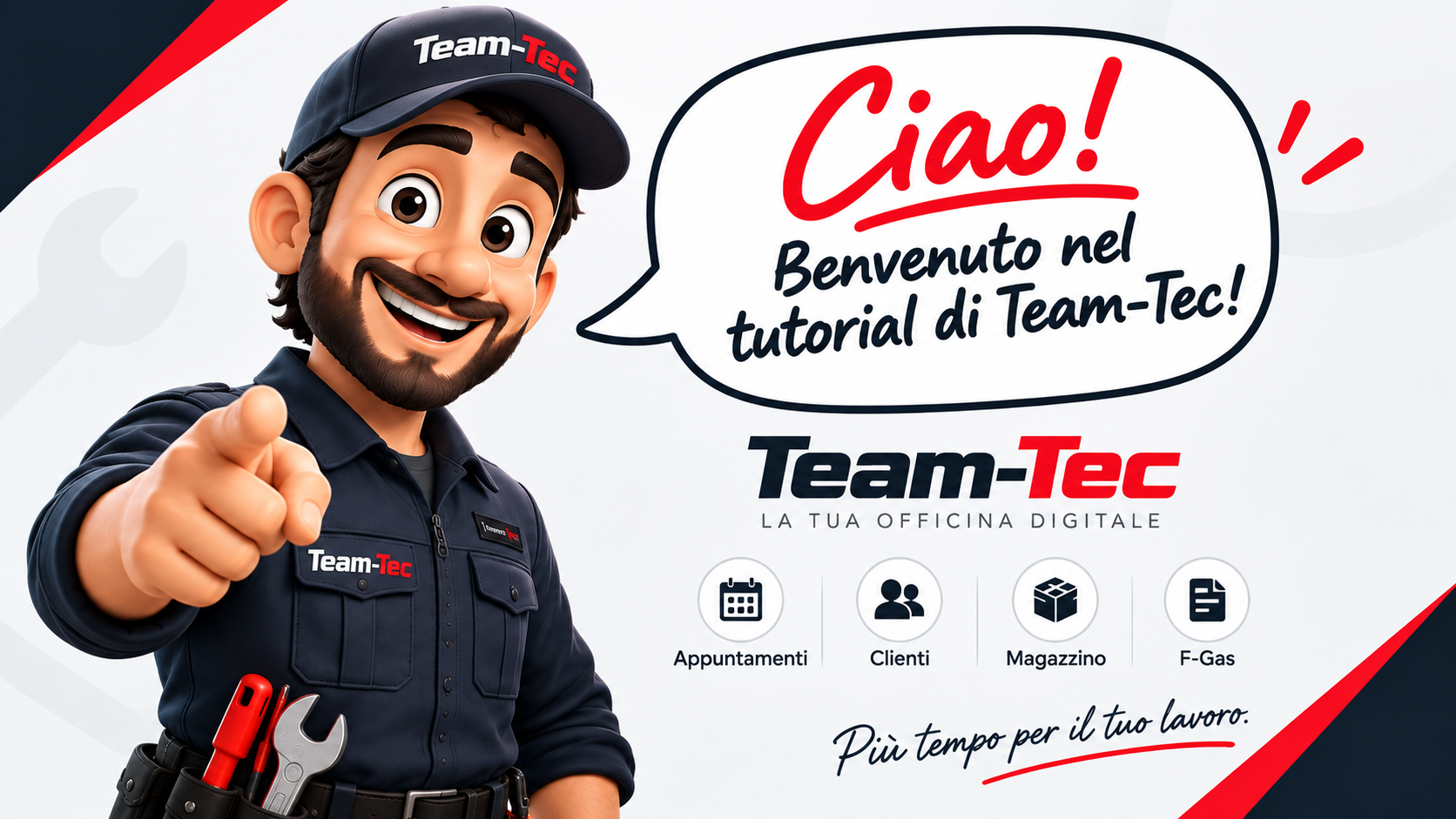 Avatar Team-Tec che presenta i tutorial